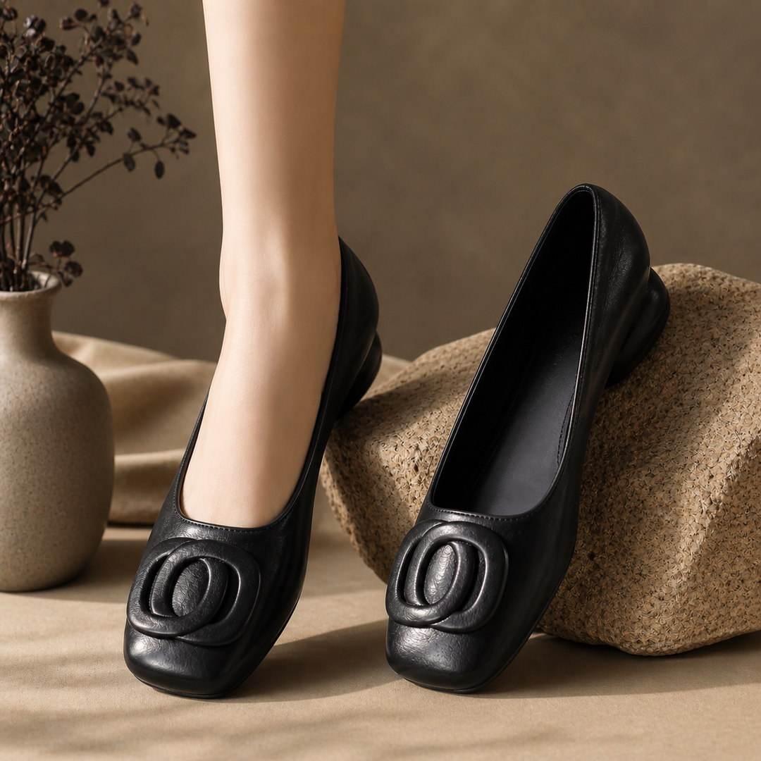 Opium Leather Flats