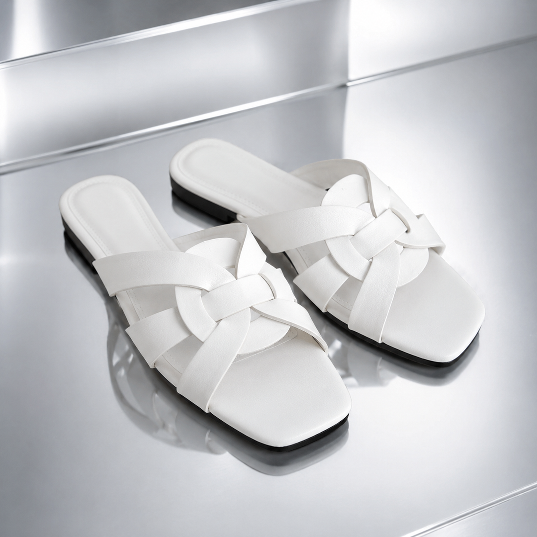 Nadinne Woven Flat Slides