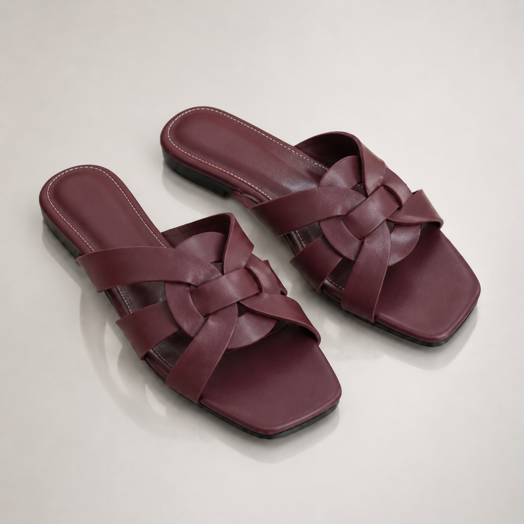 Nadinne Woven Flat Slides