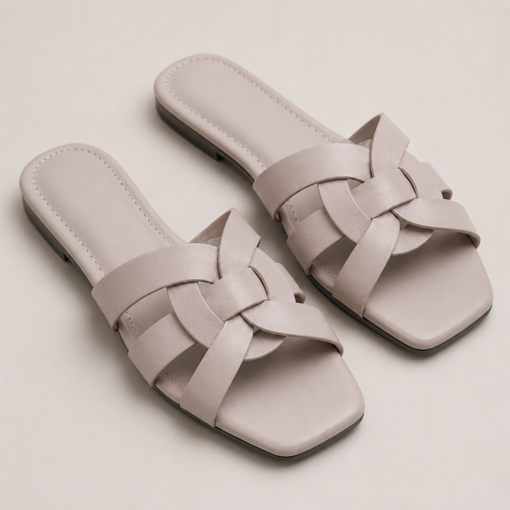 Nadinne Woven Flat Slides