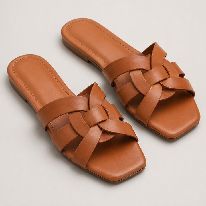 Nadinne Woven Flat Slides