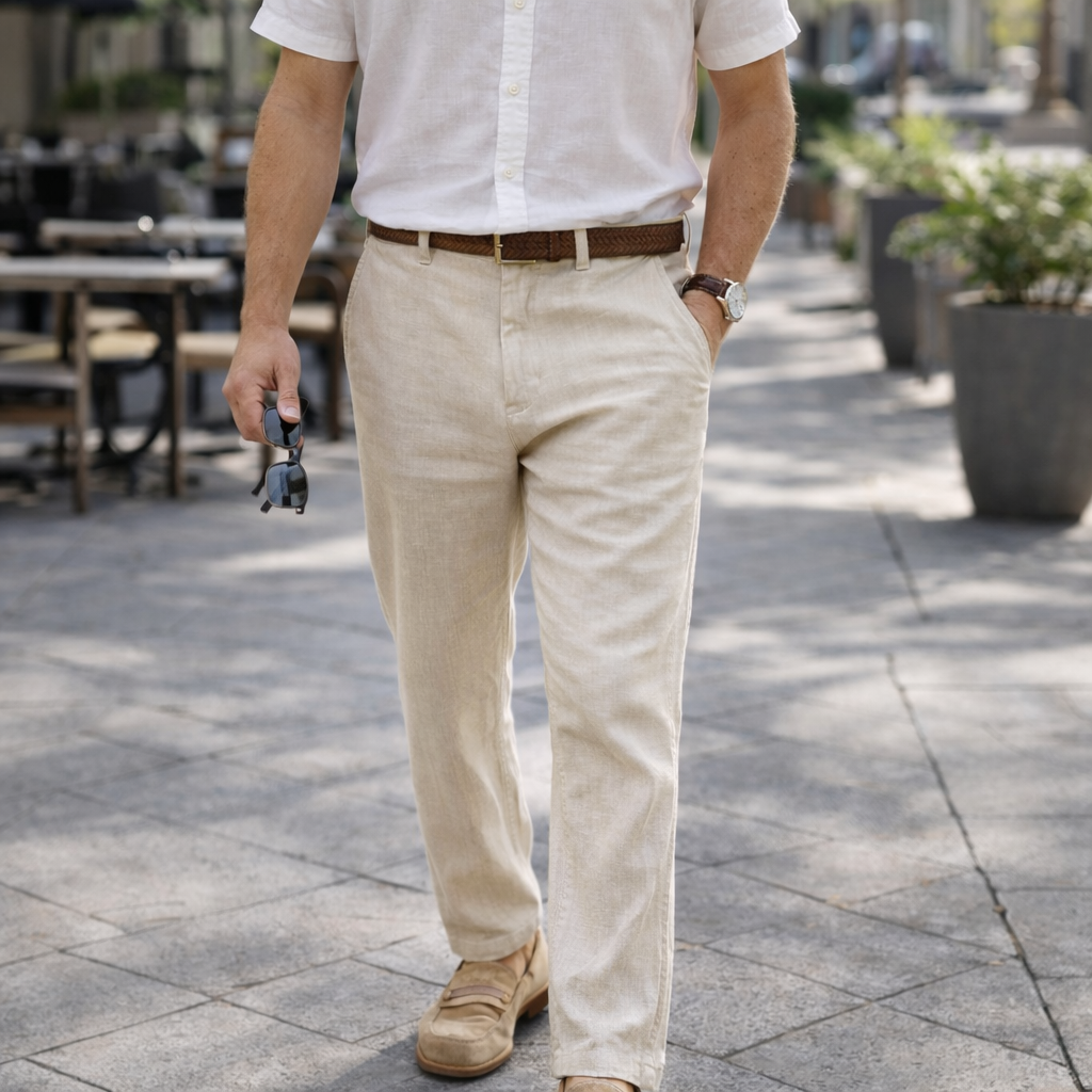 Ravello Linen-Blend Trousers
