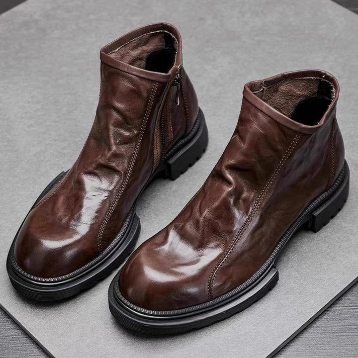 Brandy Leather Boots