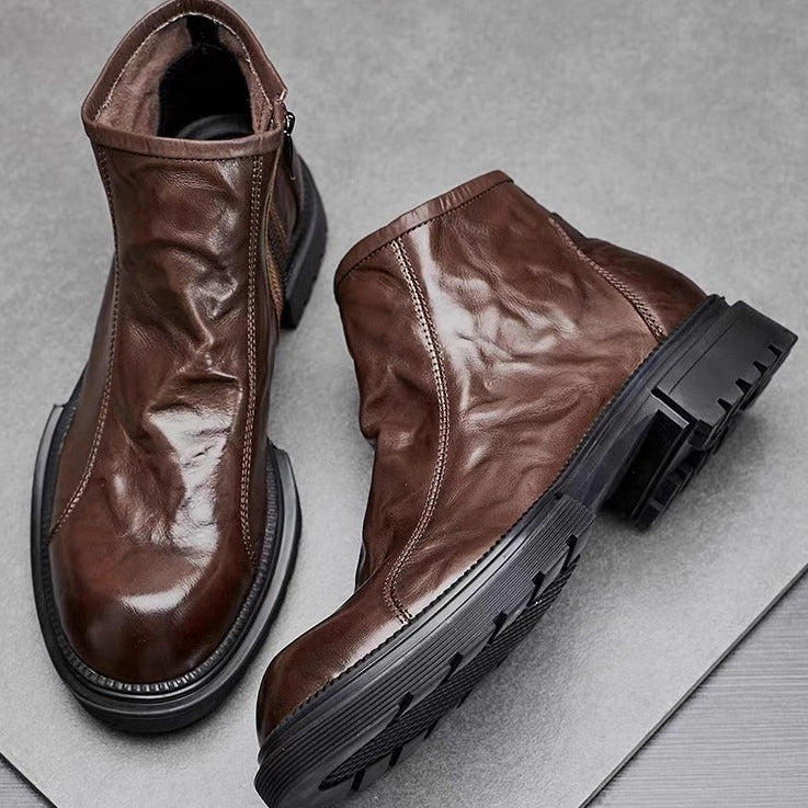 Brandy Leather Boots