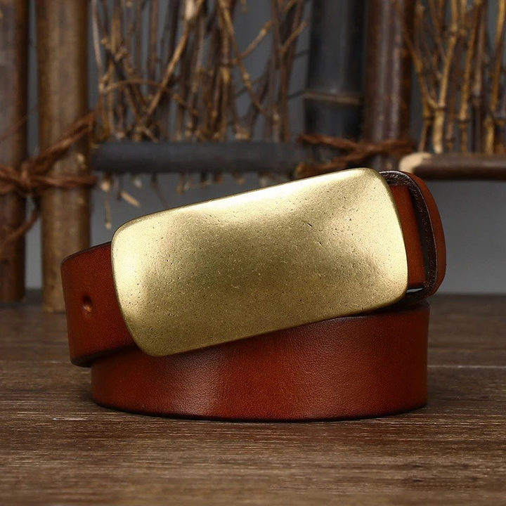 Vintage Brass Buckle Belt