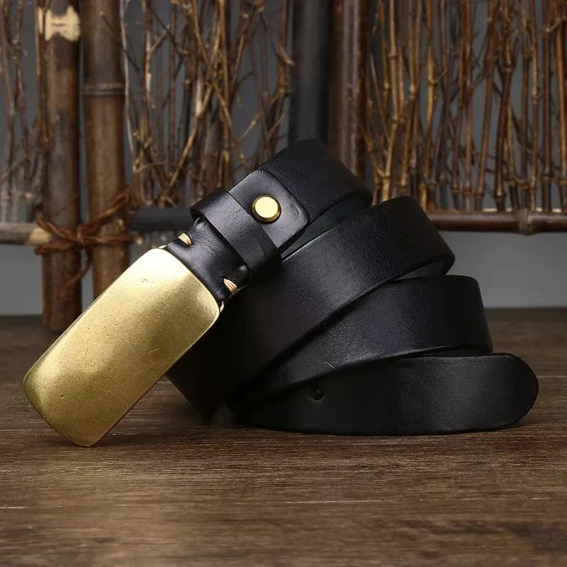 Vintage Brass Buckle Belt