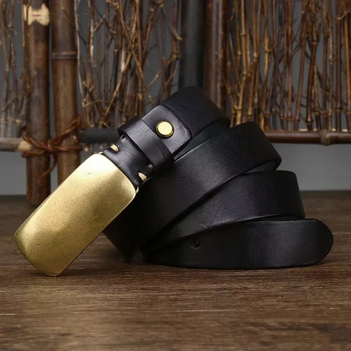 Vintage Brass Buckle Belt