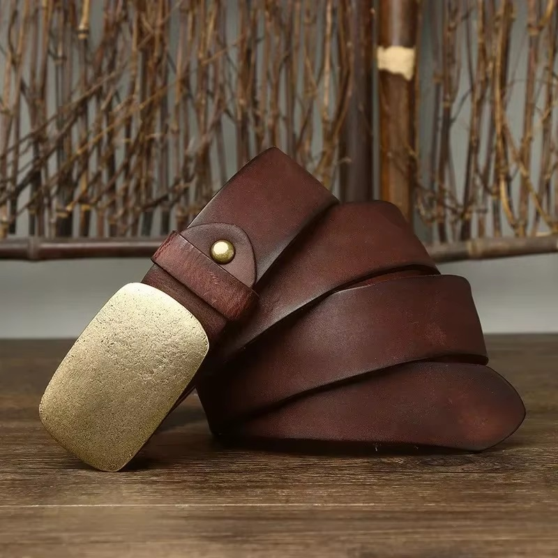 Vintage Brass Buckle Belt