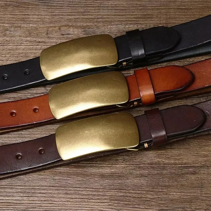 Vintage Brass Buckle Belt