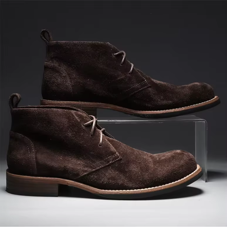 Rippley Suede Leather Boots