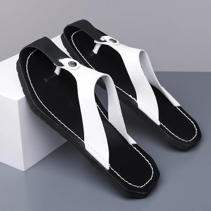 Amalfi Leather Slides
