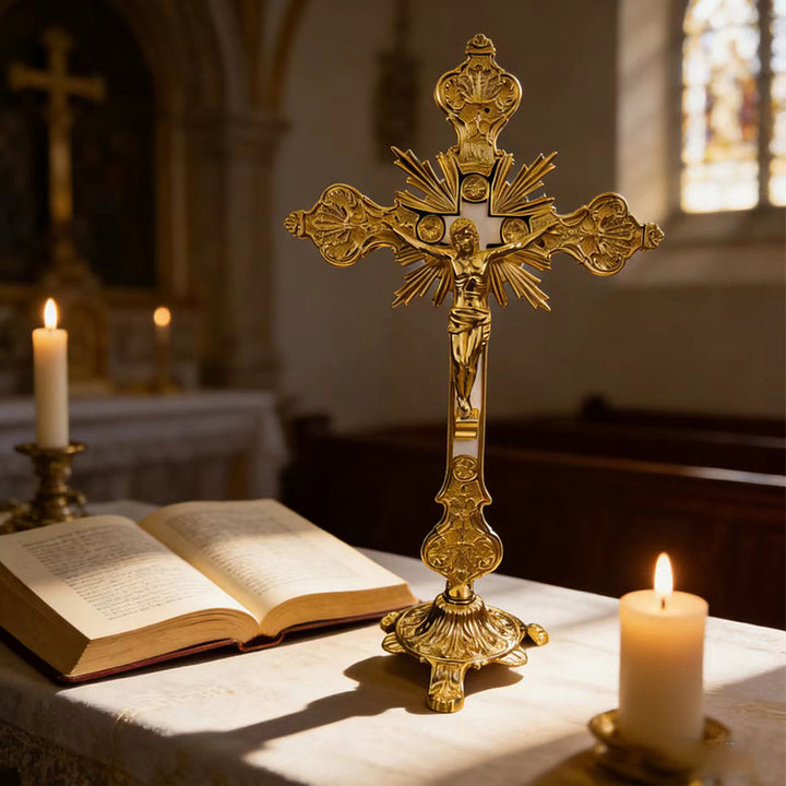 Radiant Grace Gold Crucifix