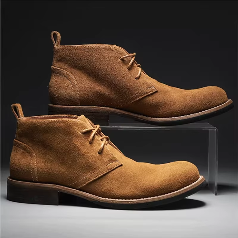 Rippley Suede Leather Boots