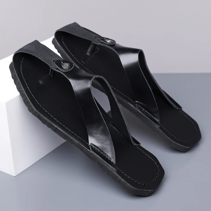 Amalfi Leather Slides