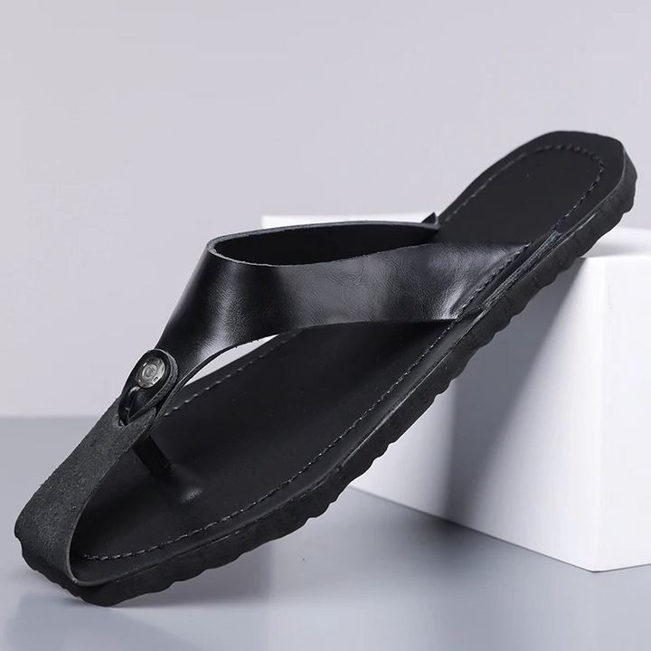 Amalfi Leather Slides