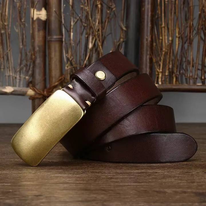 Vintage Brass Buckle Belt