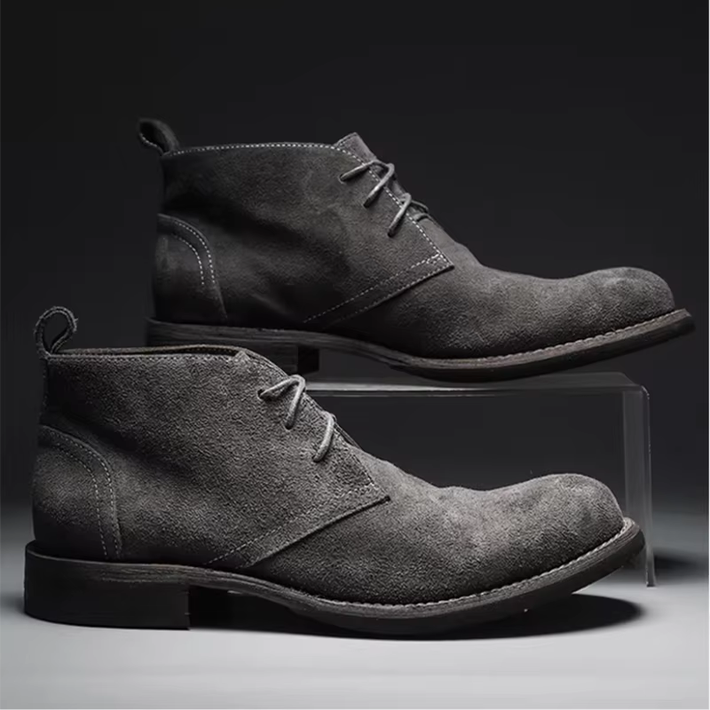 Rippley Suede Leather Boots