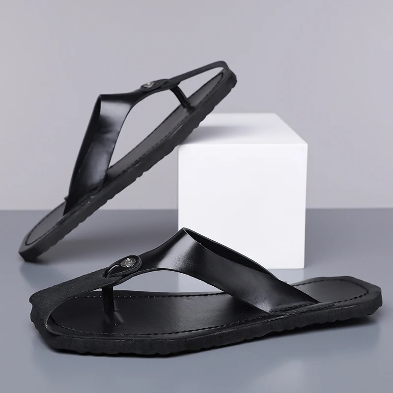 Amalfi Leather Slides
