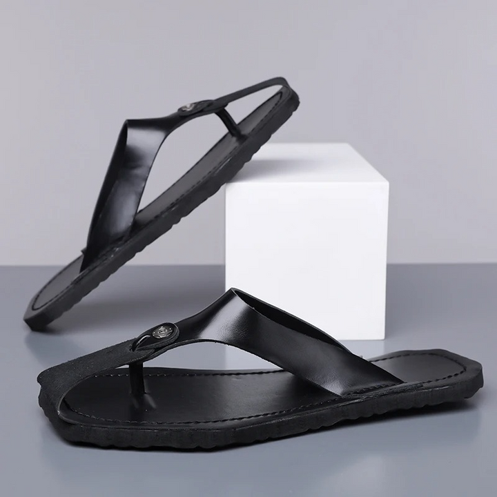 Amalfi Leather Slides