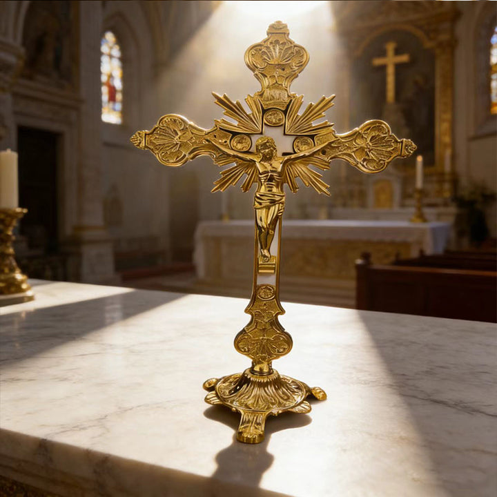 Radiant Grace Gold Crucifix