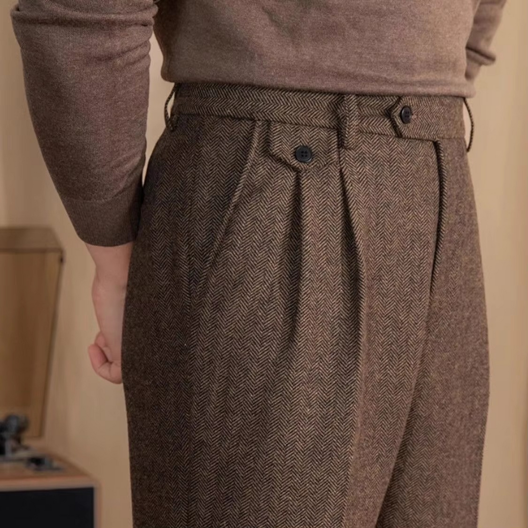 Montaro Wool Pleated Trousers