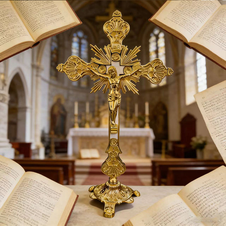 Radiant Grace Gold Crucifix