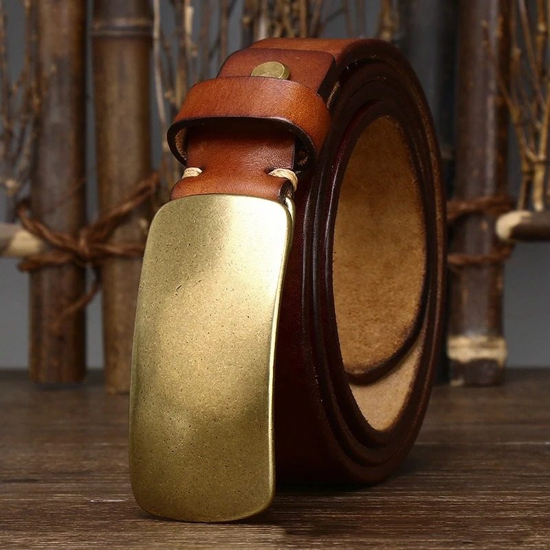 Vintage Brass Buckle Belt