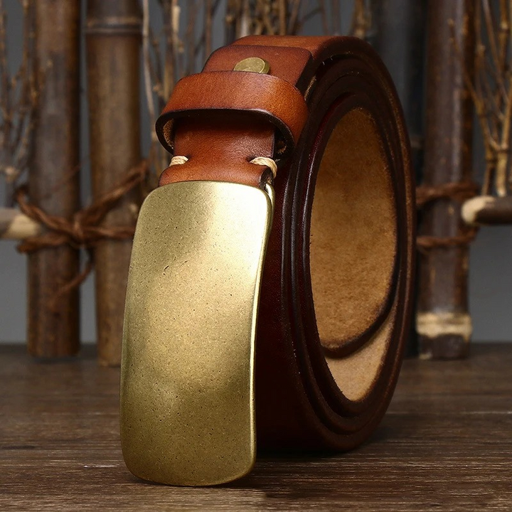 Vintage Brass Buckle Belt