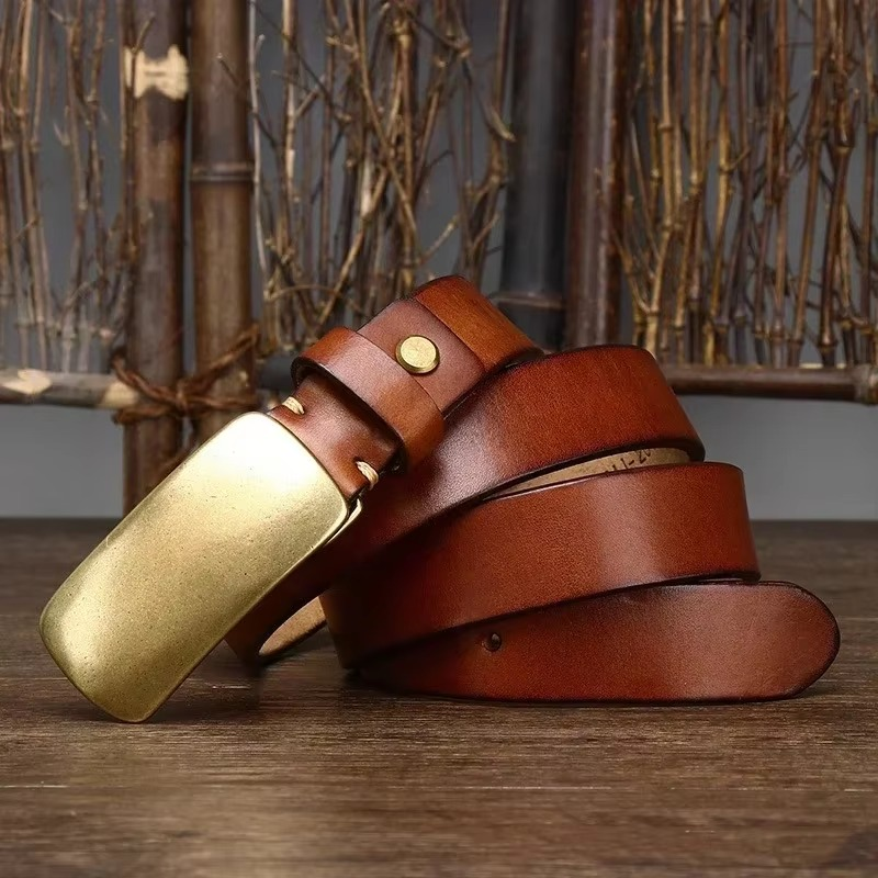 Vintage Brass Buckle Belt