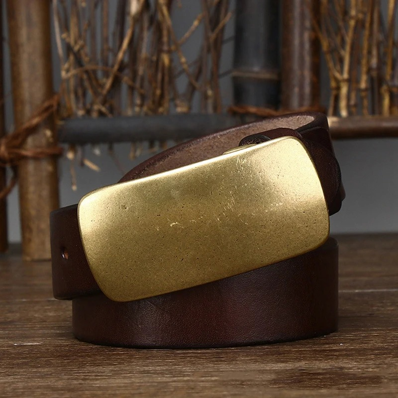 Vintage Brass Buckle Belt