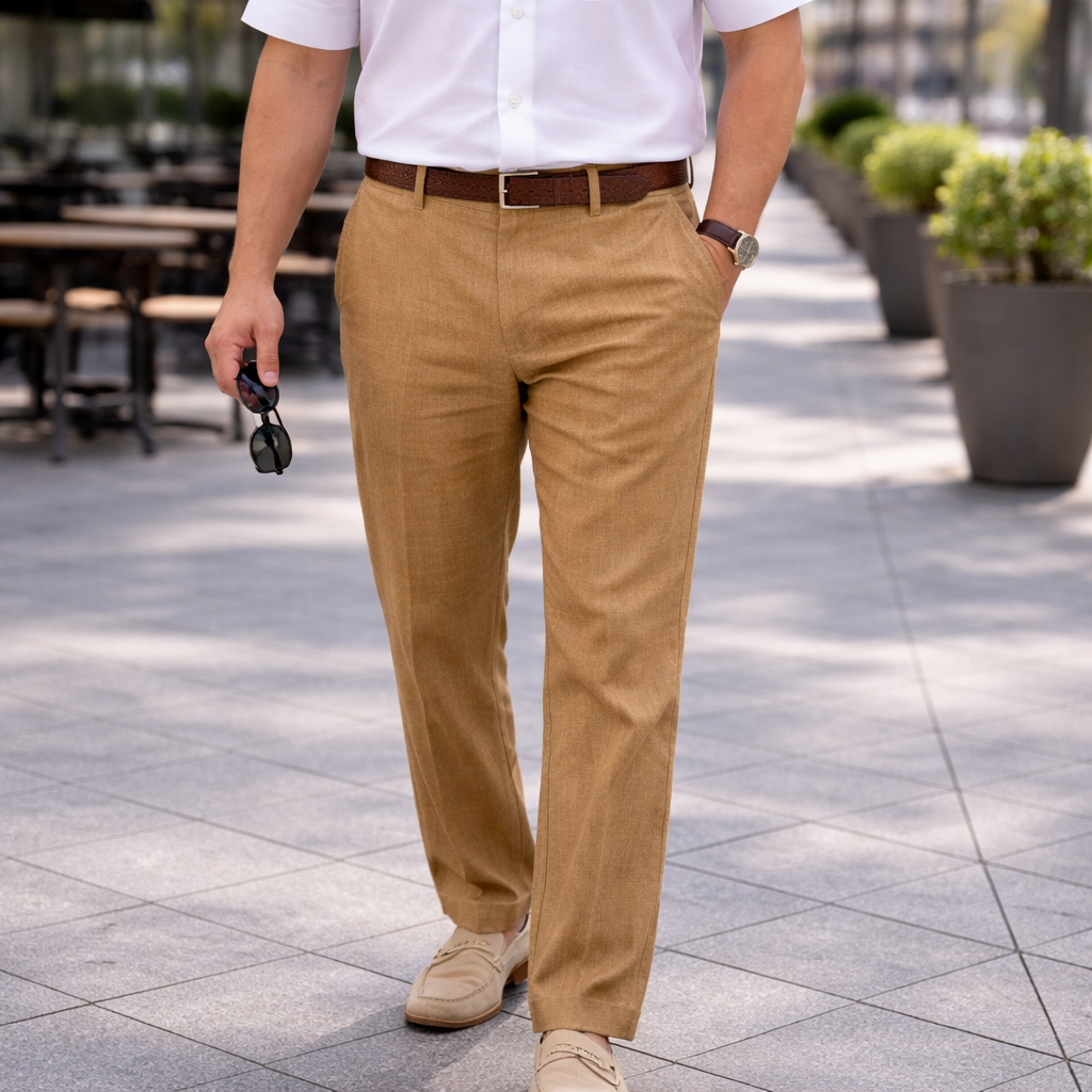 Ravello Linen-Blend Trousers