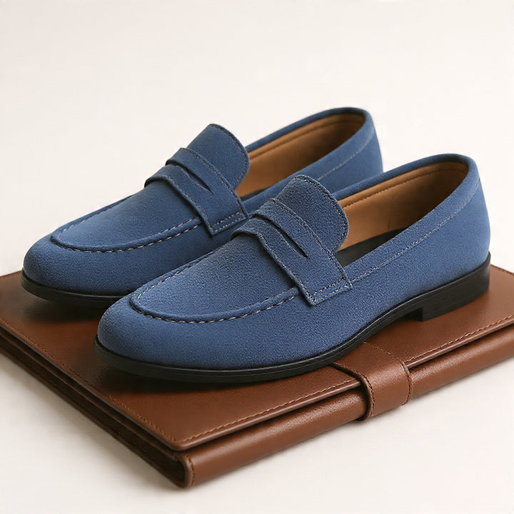 Arista Suede Penny Loafers