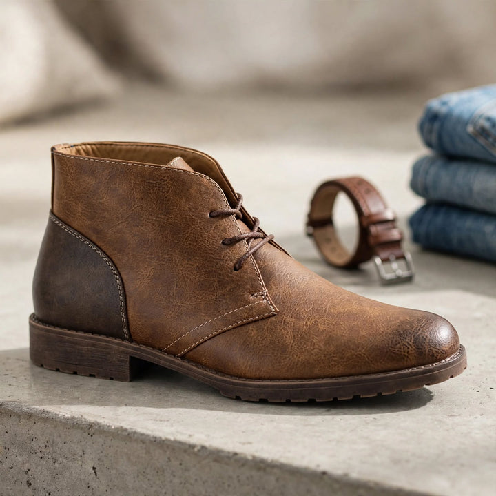 Harlan Leather Desert Boots