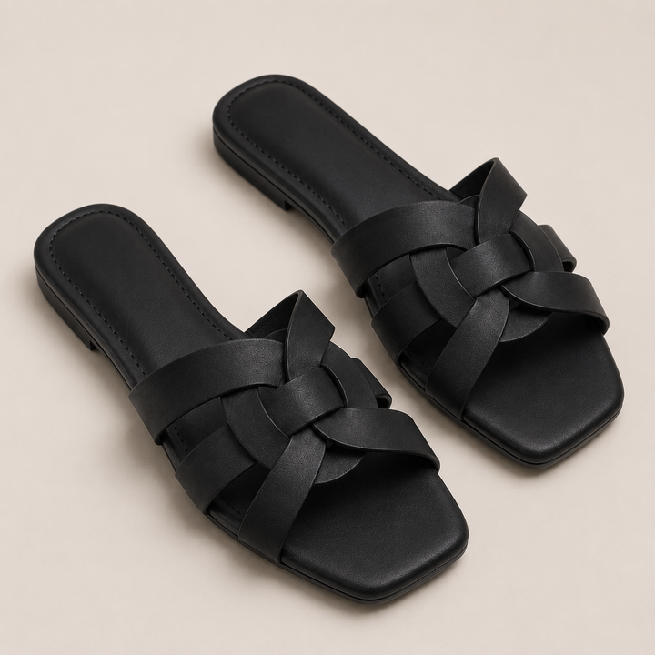 Nadinne Woven Flat Slides