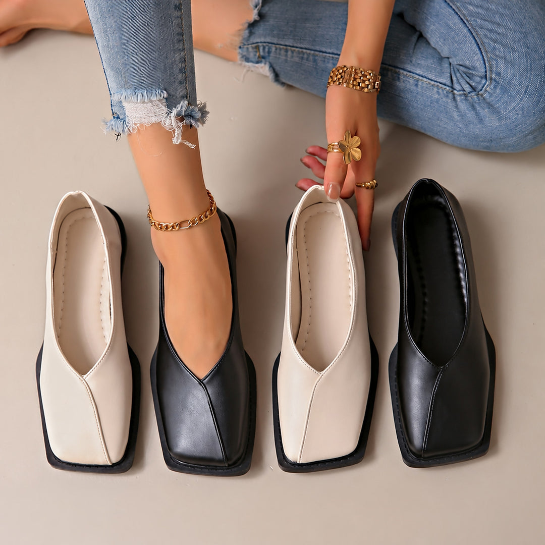 Mirana Leather Flats in Off-white (photo 4)