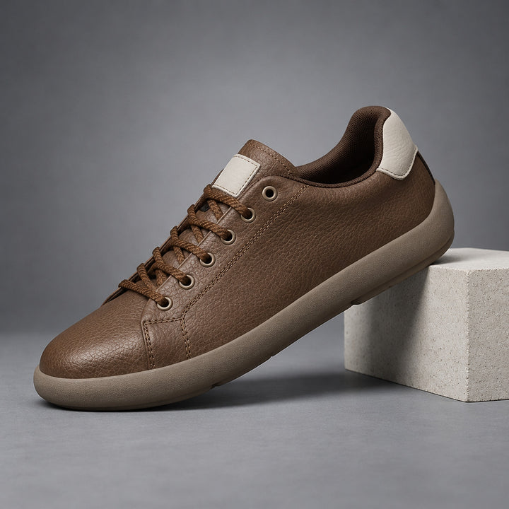 Parker Leather Sneakers in Brown (plinth)