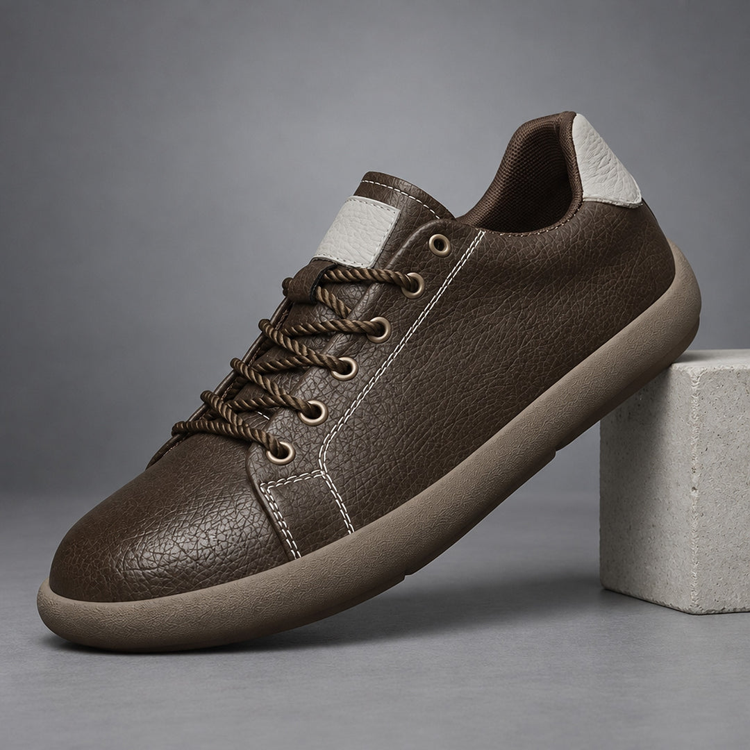 Parker Leather Sneakers in Khaki (plinth)