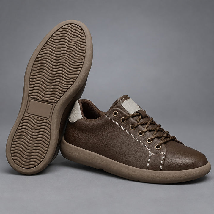 Parker Leather Sneakers in Khaki (sole)
